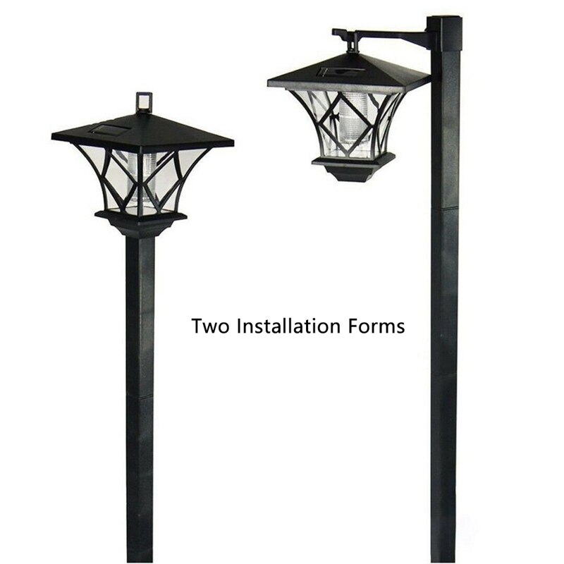 1.5M Led Zonne-energie Traditionele Tuin Lantaarnpaal Lantaarnpaal Lantaarn Licht Decor