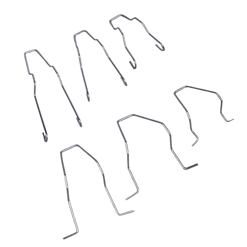 6/12Pcs Metal Headlight Bulb Spring Clips For H1 H3 H4 H7 Car Headlamp Light Bulb Retainer Spring Clips Buckles: Brown