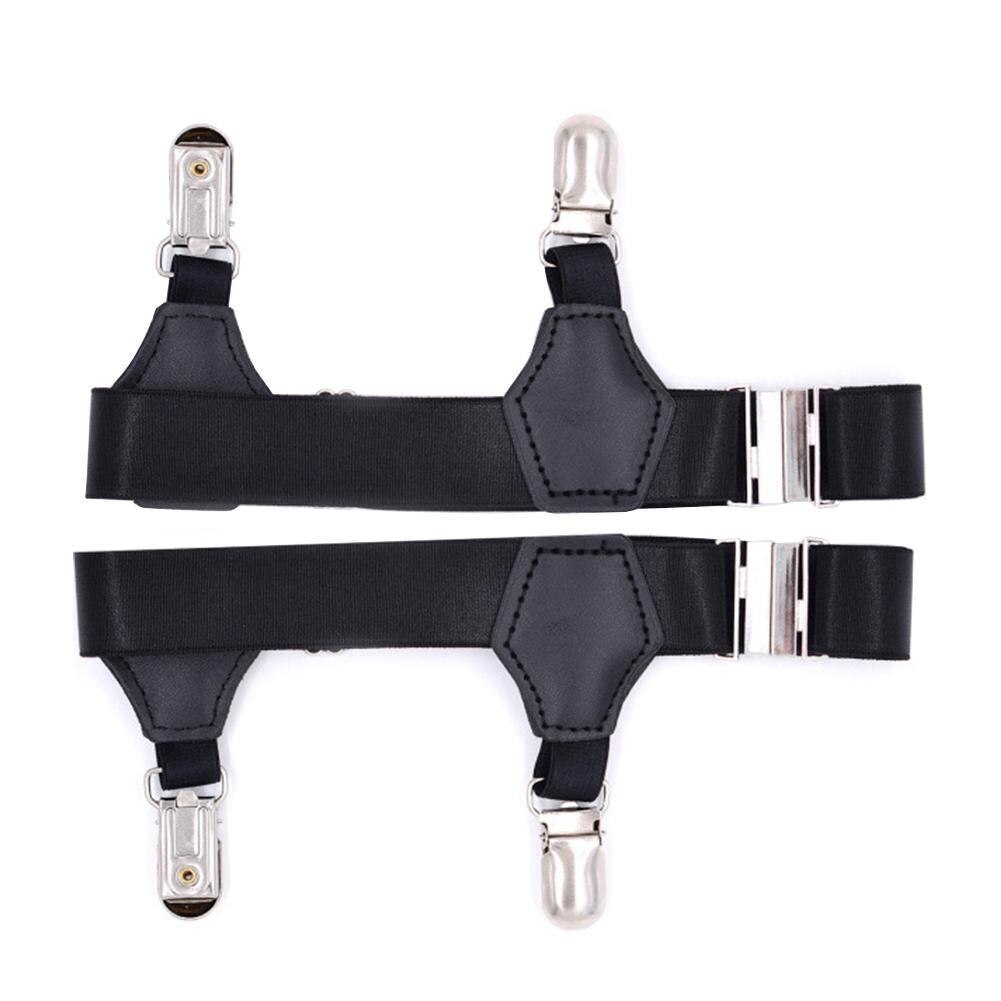 Adjustable Men Sock Single Duck-Mouth Garter Suspenders Braces Clip Belt Hold Up Non-slip Clips 2Pcs/Set