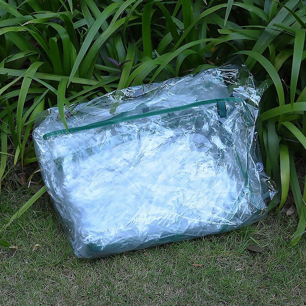 Mini växthus utomhus odlingstält odlingsväska odla hus pvc lock plast trädgård växthus fönster öppning för gård trädgård