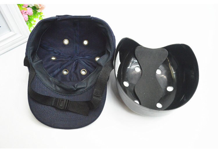 Hård hat til arbejdstøj hovedbeskyttelse top 6 huller bump cap arbejdssikkerhedshjelm abs indre shell baseball hat stil beskyttende