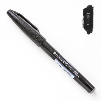 1 stücke Japan Pentel Touch Pinsel Pen-Set Pastell Farbe Kalligraphie Stifte Zeichnung Marker Schriftzug Kugel Journal Kunst Liefert