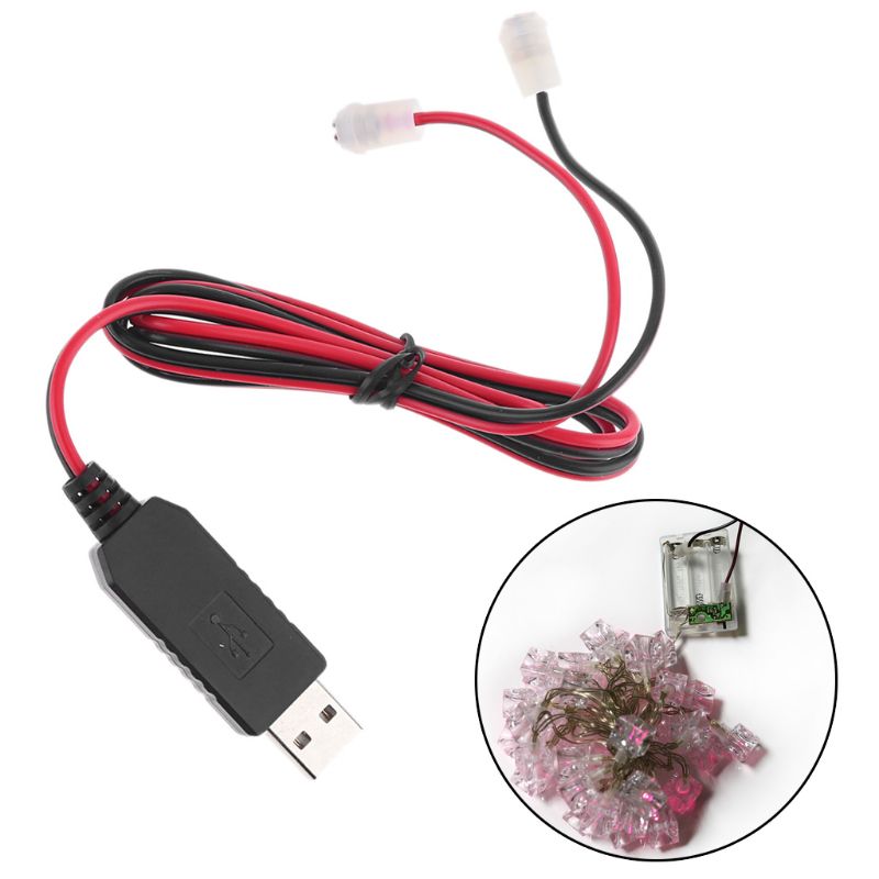 Magnetic USB to 1.5V 3V 4.2V 4.5V 6V Power Cable Can Replace 1-4pcs AA D AAA Battery