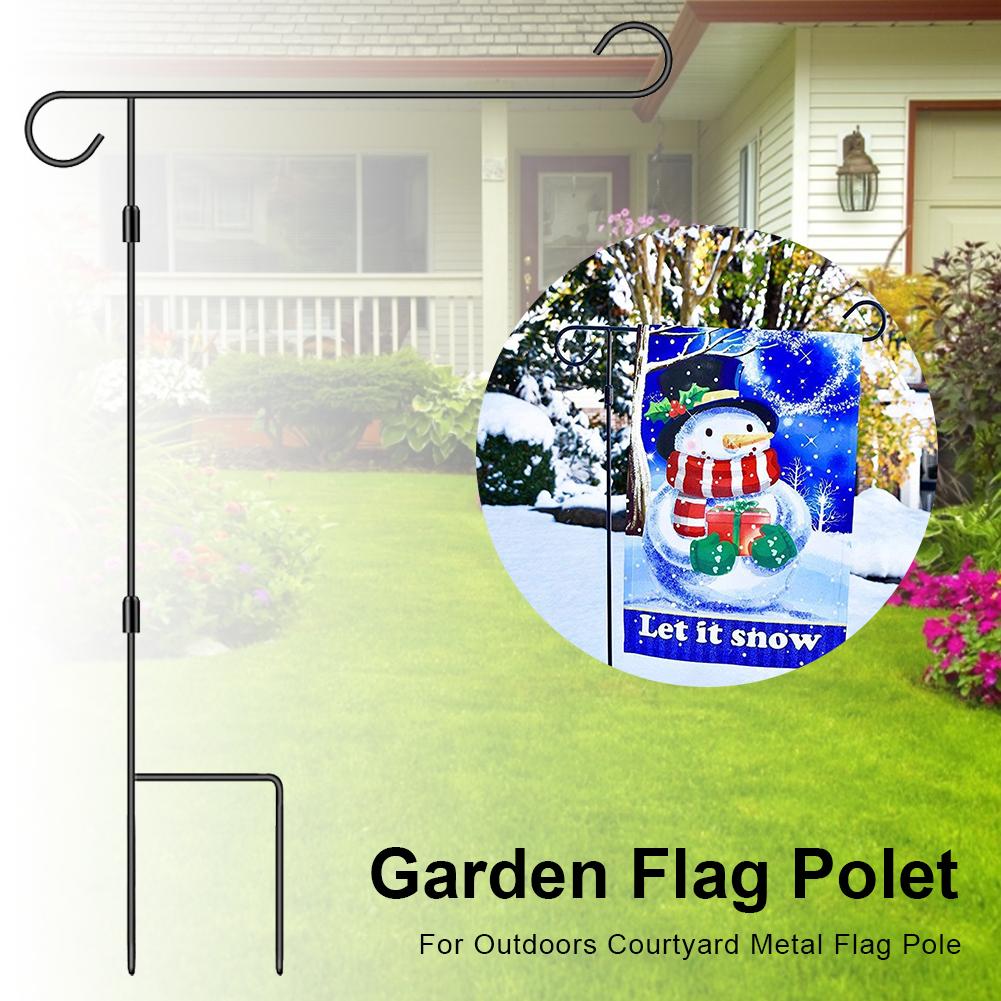 Have flag stativ flagstang vejrbestandigt metal flag indehaver have flag stang dekoration til udendørs gårdhave
