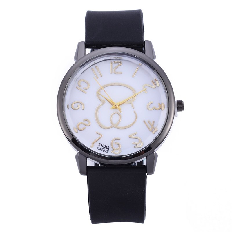 Dameshorloge kleine beer luxe merk dqg quartzhorloge dames casual siliconen dresshorloges: 6