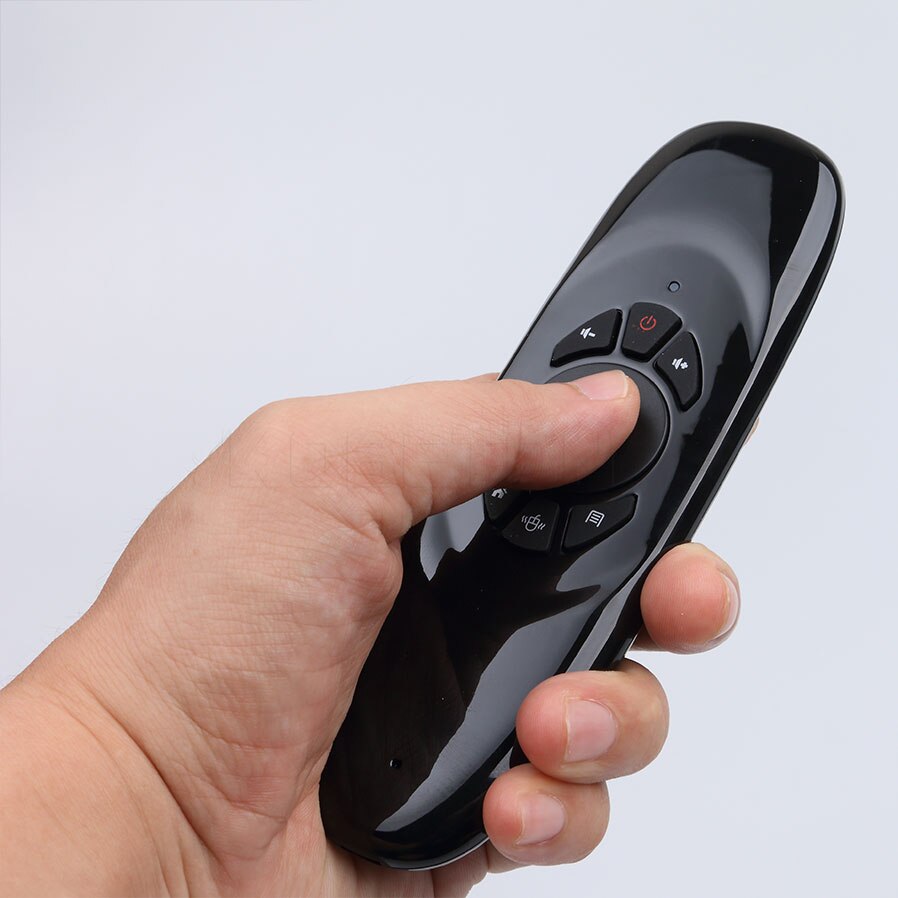 KEBETEME C120 Gyroscope Fly Air Mouse Wireless Game Keyboard Android Remote Controller Rechargeable 2.4Ghz Keyboard for TV PC