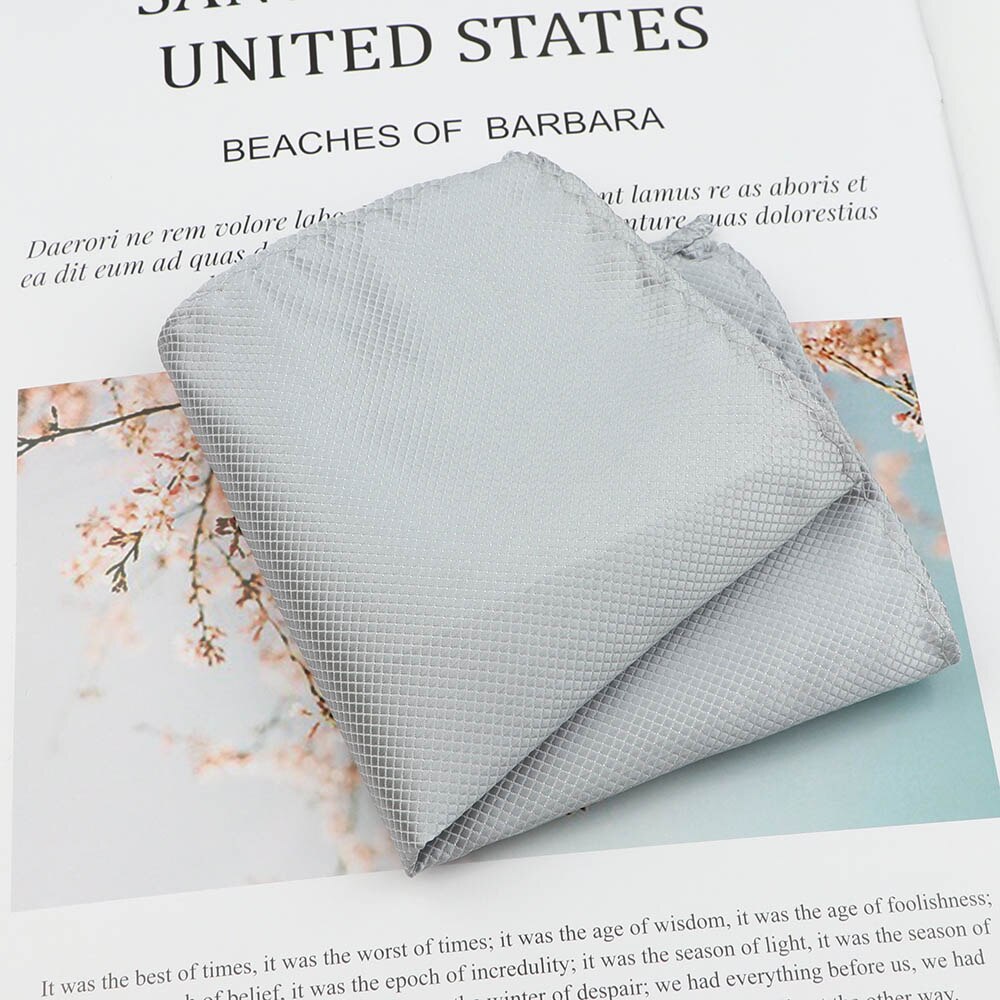 Effen Kleur Zakdoek High Pocket Vierkante Vintage Polyester Mannen Handdoek Hanky Voor Business Party Pak Accessoires: 6