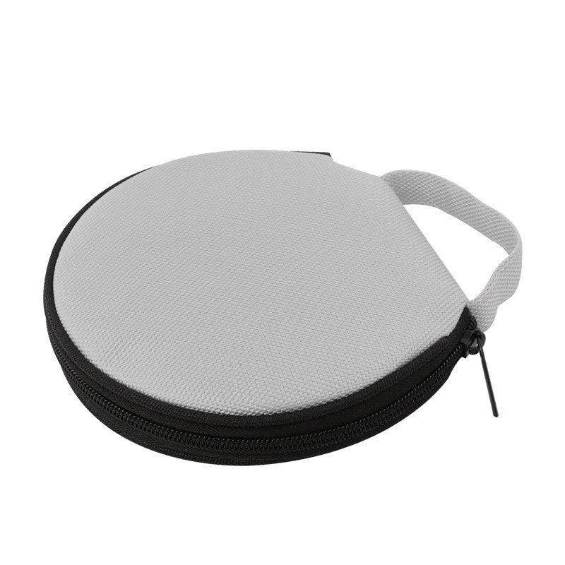 Étui Portable pour CD et DVD, sac de rangement en tissu Oxford de 20 capacités, support rond avec fermeture éclair pour la maison et la voiture: Gray