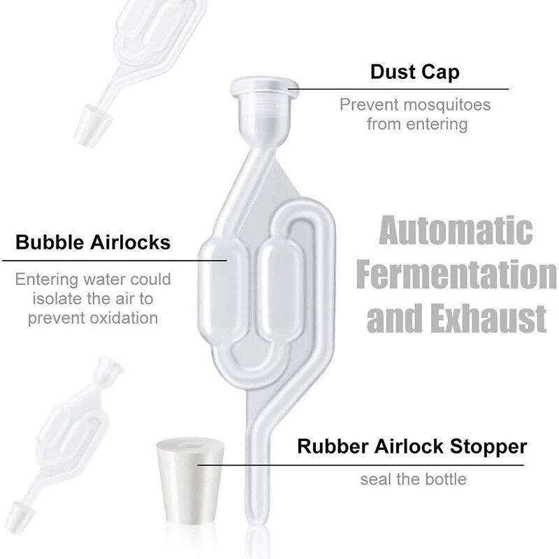 S-Form Luftschleuse Für Gärung - Luftblasen-Ventil Für Bier & Wein Herstellung