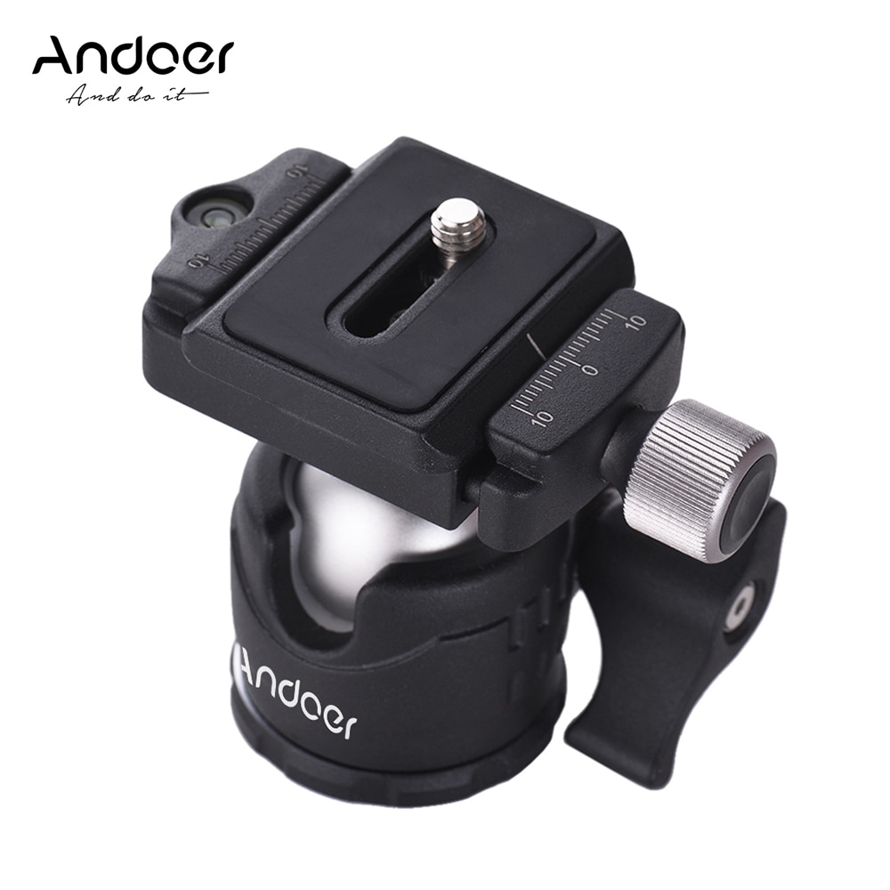 Andoer Mini Ball Head 360 Graden Statief Ballhead Mount Voor Canon Nikon Sony Dslr Cam Voor Iphone X Voor Samsung voor Gopro Hero