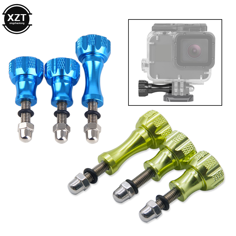 3 uds perilla de pulgar de aluminio tornillo para GoPro Hero 7 6 5 4 Xiaomi Yi 4K Sjcam SJ4000 H9 funda trípode montaje Cam accesorio más