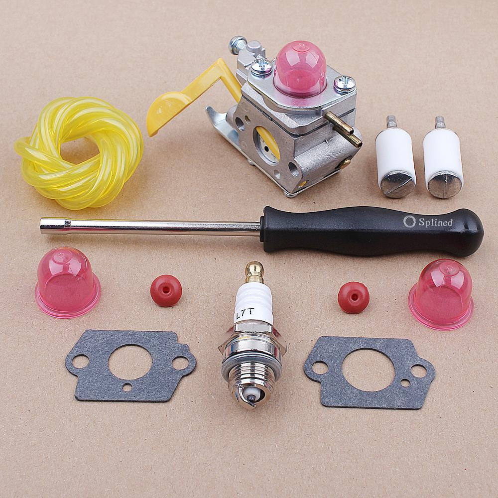 Carburetor for ZAMA C1U-W18 Poulan Weedeater Featherlite FL25C FX26SC XT260 FL20 FL26 Gas Trimmer 530071752 530071822