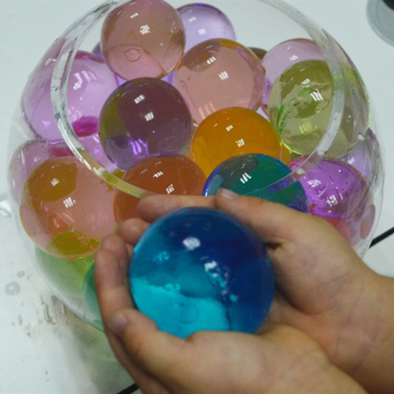90g blandede store vandperler perleformede store bløde våde krystal jord mudder hydrogel gel børn legetøj bryllup boligindretning
