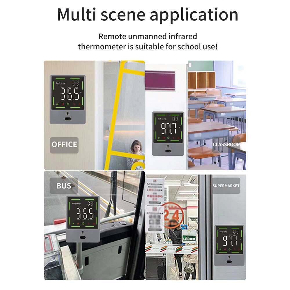 Non-contact Contactless IR Infrared Sensor Forehead Body/Object Thermometer Temperature Measurement Portable for Baby/Adults