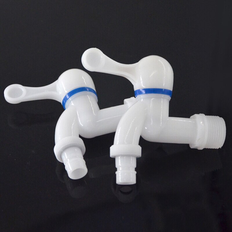 Una pieza, grifo de plástico ABS de 20mm de diámetro, sello roscado, anillo de goma, grifo para lavadora, grifo sencillo, suministros para el hogar