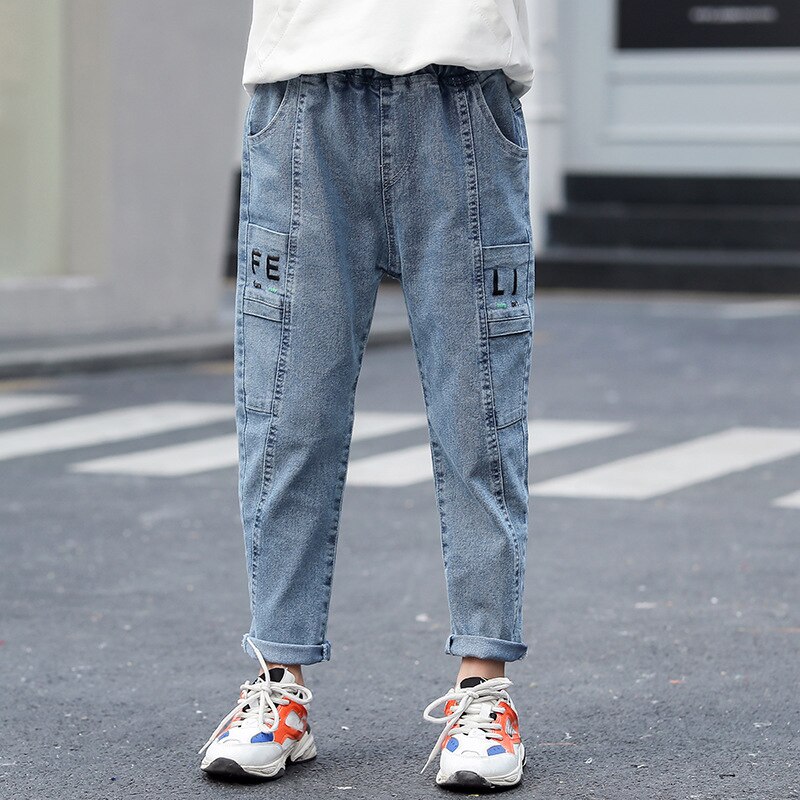 IENENS-pantalones vaqueros largos para niños, ropa de 3 a 9 años: 5 años