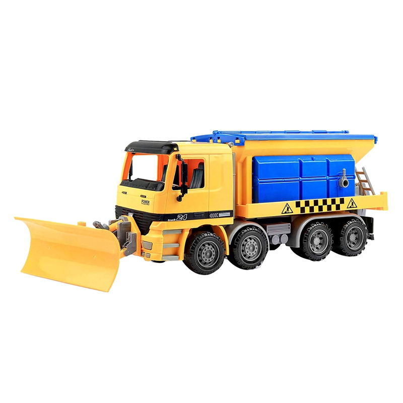 Friction-driven snow removal plow truck construction toy, inertia repair car toy, engineering vehicle, toy for children 2-6 years old: Default Title