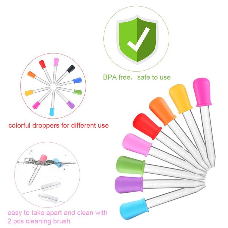 5Ml Siliconen Pipette Liquid Voedsel Dropper Plastic Babyvoeding Afdruipselglas Lepel Buret Baby Gebruiksvoorwerpen
