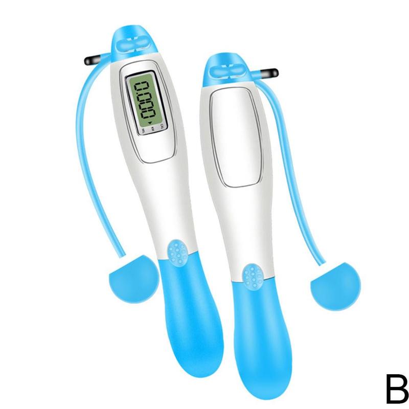 Cuerda de saltar electrónica inalámbrica para Fitness, comba inteligente con pantalla LCD, contador de velocidad: B-Cordless