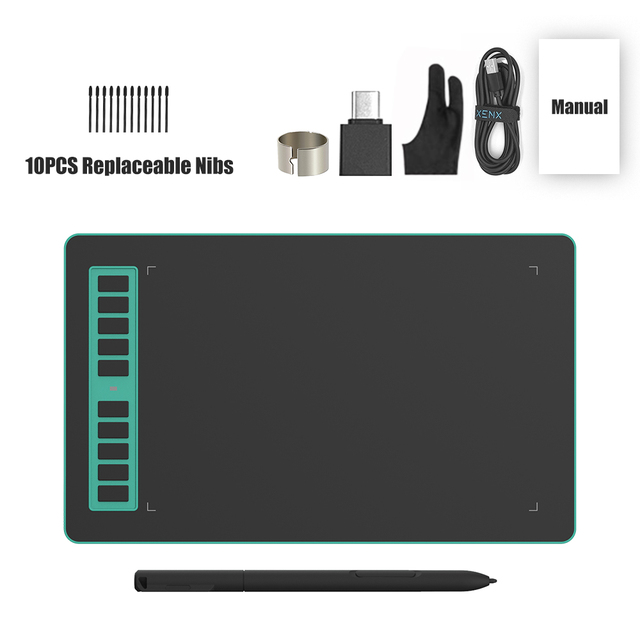 Tableta gráfica P3 de 10x6 pulgadas para escribir y dibujar, bolígrafo Digital sin batería, nivel Osu 8192, para Android, PC, Windows y macOS: P3 with 10 PC
