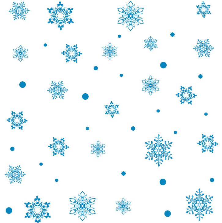 Christmas Snowflake Window Decal Wall Stickers - Xmas/Winter Static Window Sticker Red/ Blue/ White Decorations: Blue