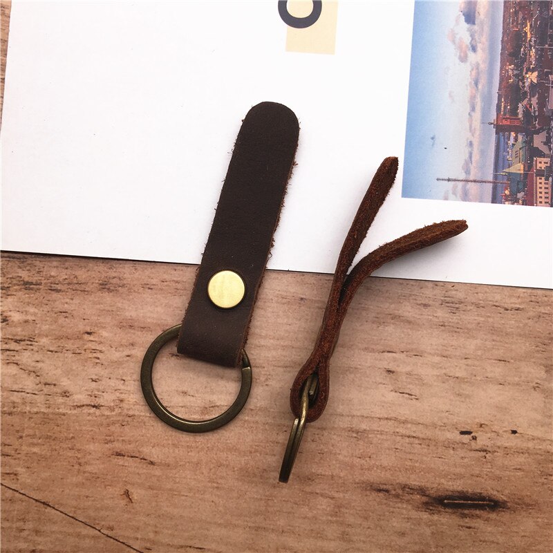Porte-clé en cuir avec lanière, d'affaires, pour voiture: 2