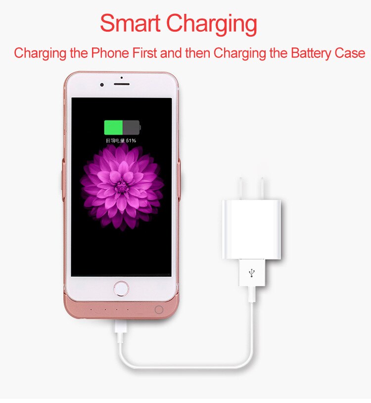 10000 mah grotere capaciteit telefoonbatterij oplaadhoes voor iphone 6 6s 7 8 telefoonbatterijhoes voor iphone 6 plus 6 splus 7 plus 8 plus