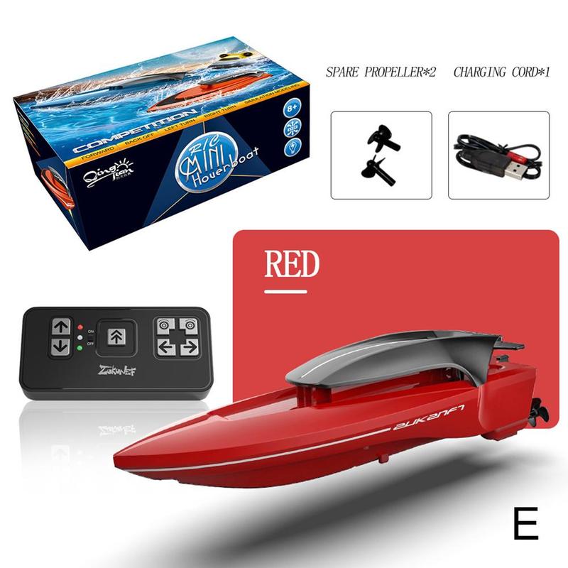 Mini Remote Control High Speed Speedboat Boat USB Rechargeable Model Aquatic Boy Outdoor Game Toy: E