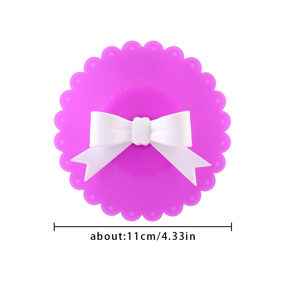1 PC Silicone Cup Lid Bowknot Lace Sealed Anti-Dust For Tea Coffee Cup Cover Drink Ware Parts Cute Reusable Fashionable