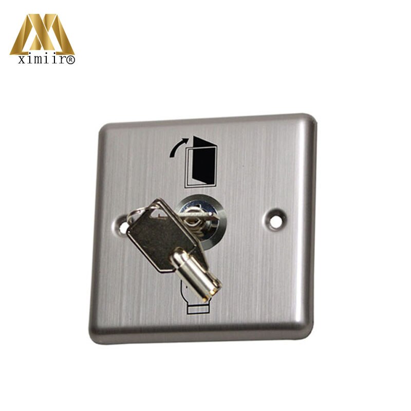 Metal exit button stainless steel exit button with key for all access control system X05K