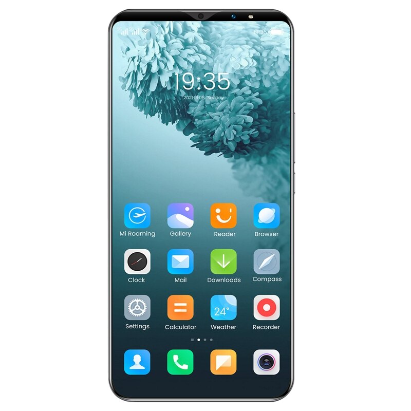 M10 Plus Smartphone 5,7-Zoll MTK6572 Dual-Ader 512MB RAM + 4GB Rom Dual Karte Dual bereithalten Android 4,0 Telefon Eu-stecker: Schwarz