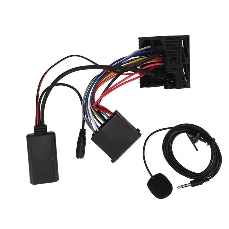 Car Audio Connector Bluetooth Audio Adapter Cable Stereo Bluetooth 5.0 with Microphone for Modification