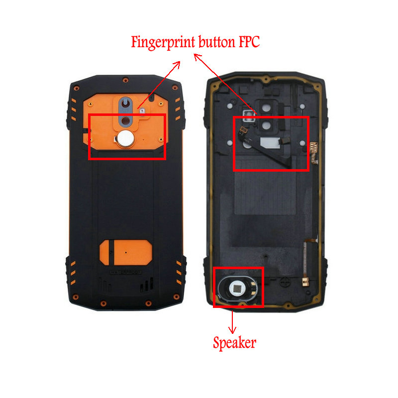 Phone Back Cover for Blackview BV9000/BV9000 Pro - Plastic Replacement Housing with Screws & Fingerprint Cable