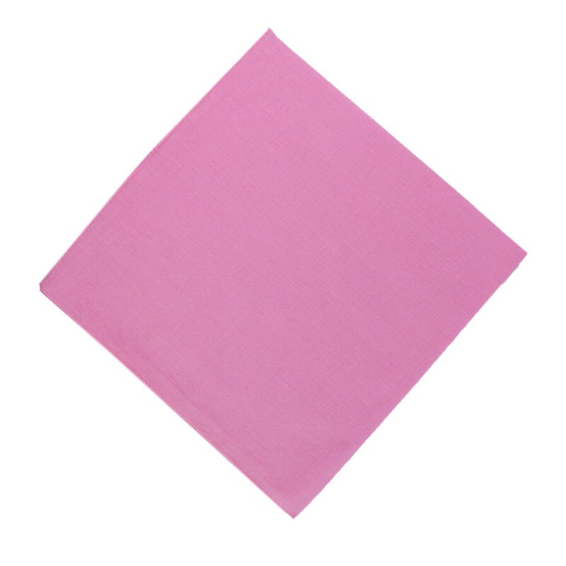 100% Cotton Soild Plain Black White Navy Blue Red Color Bandanas For WomensMens Multi Colour Style Wristband: Pink