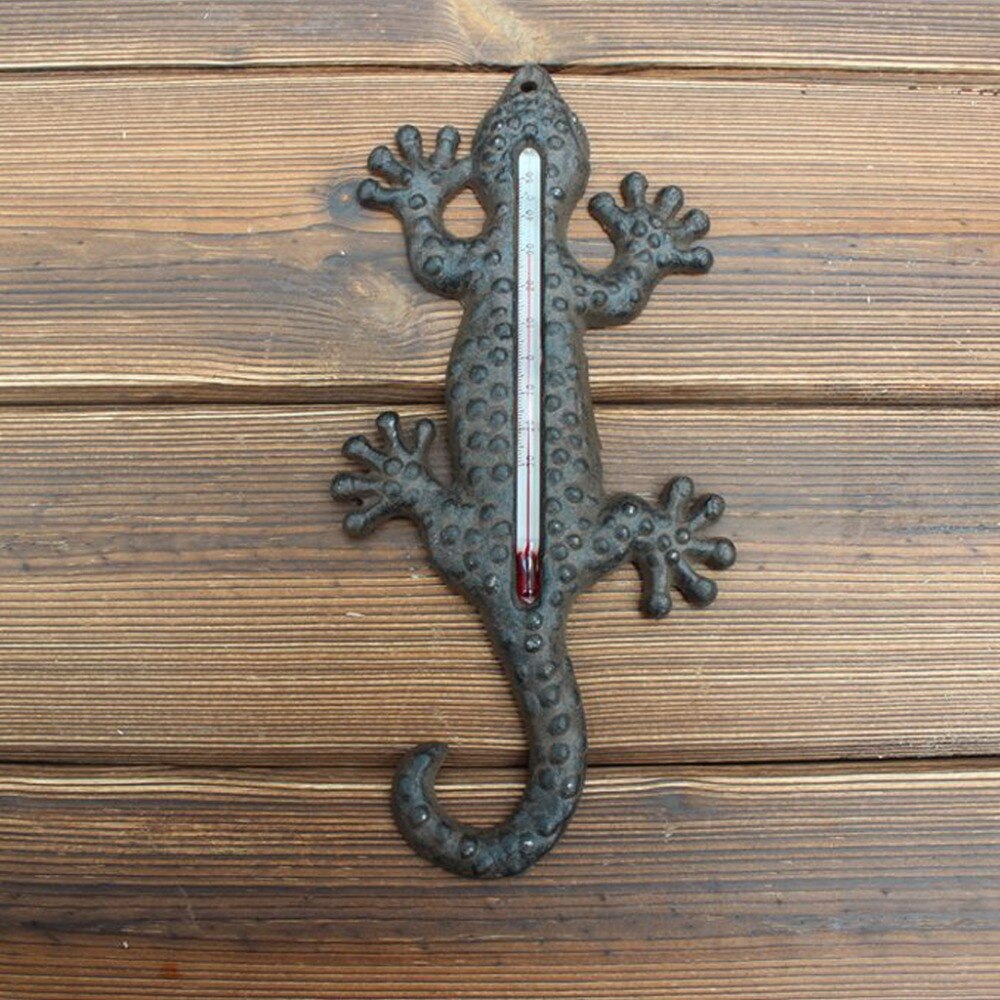Rustieke Land Gietijzer Muur Thermometer Wanddecoratie Thermografiek Handwerk Van Outdoor Tuin