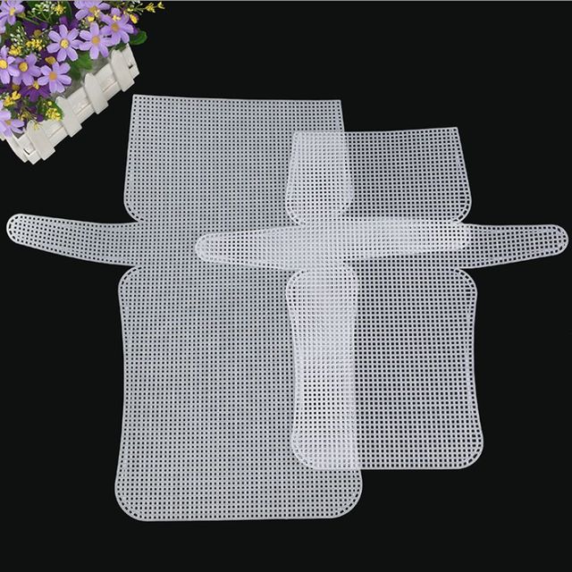 Tela de malla de plástico tejida para fabricación de bolsas, bolsas artesanales, Material tejido, pestillo, bolsas de gancho, gancho de rejilla de plástico, novedad: M