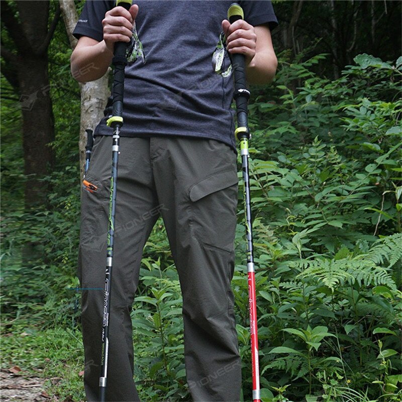 Trekking Pole 100% Carbon Fiber Ultralight Folding Collapsible Trail Running Walking Stick for Outdoor Camping Walking Sticks