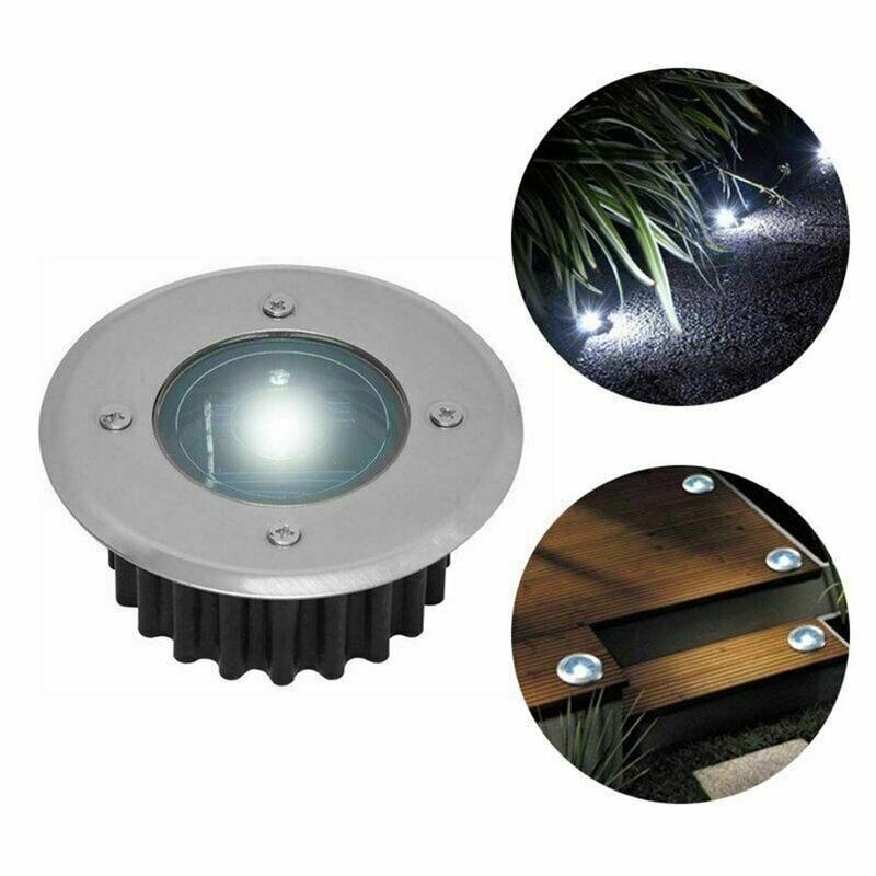 Solar Energy Deck Light Waterproof Led Light Garden Underground Ip44 Outdoor Buried Garden Path Spot Recessed Inground Lighting