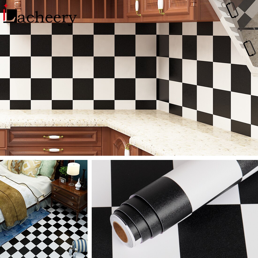 Modern Thick Self Adhesive Tiles Floor Stickers Bathroom Non-Slip Ground Wallpaper PVC Bedroom Furniture Wall Sticker Home Decor