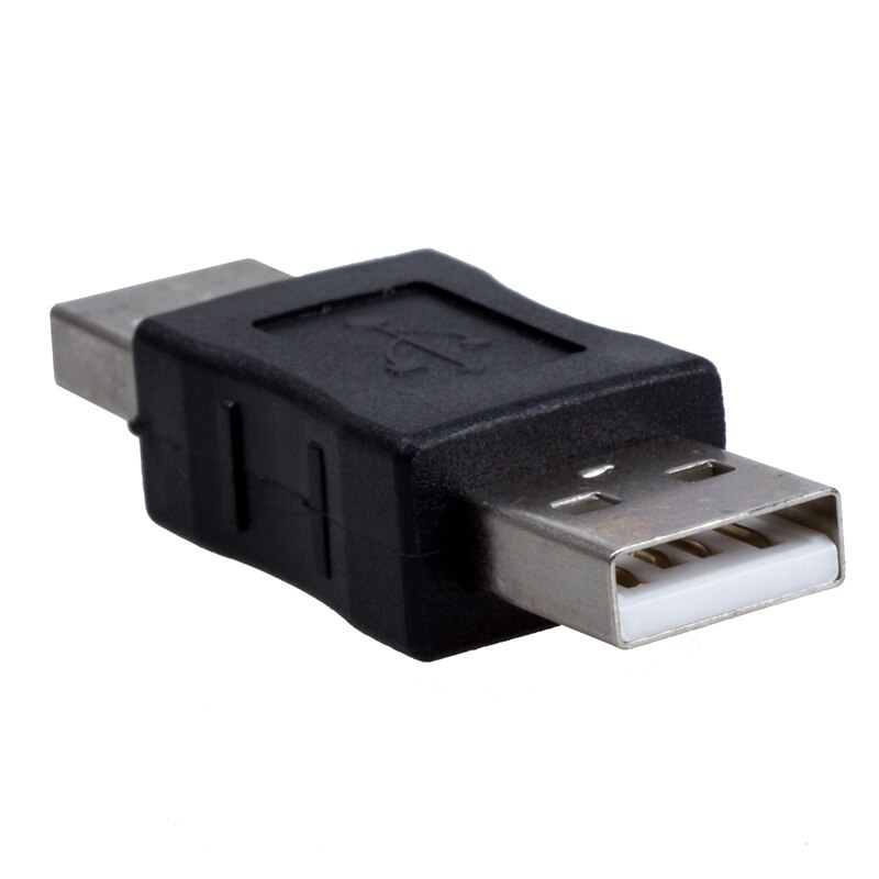 SODIAL(R) USB A Male to Male Connector Adapter Black