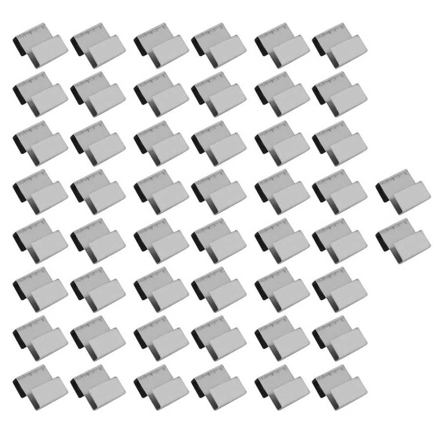 Pince de fixation de cadre en verre Durable, Clips en acier inoxydable pour serre-cadre en verre, support à main courante en verre réglable, 50 pièces