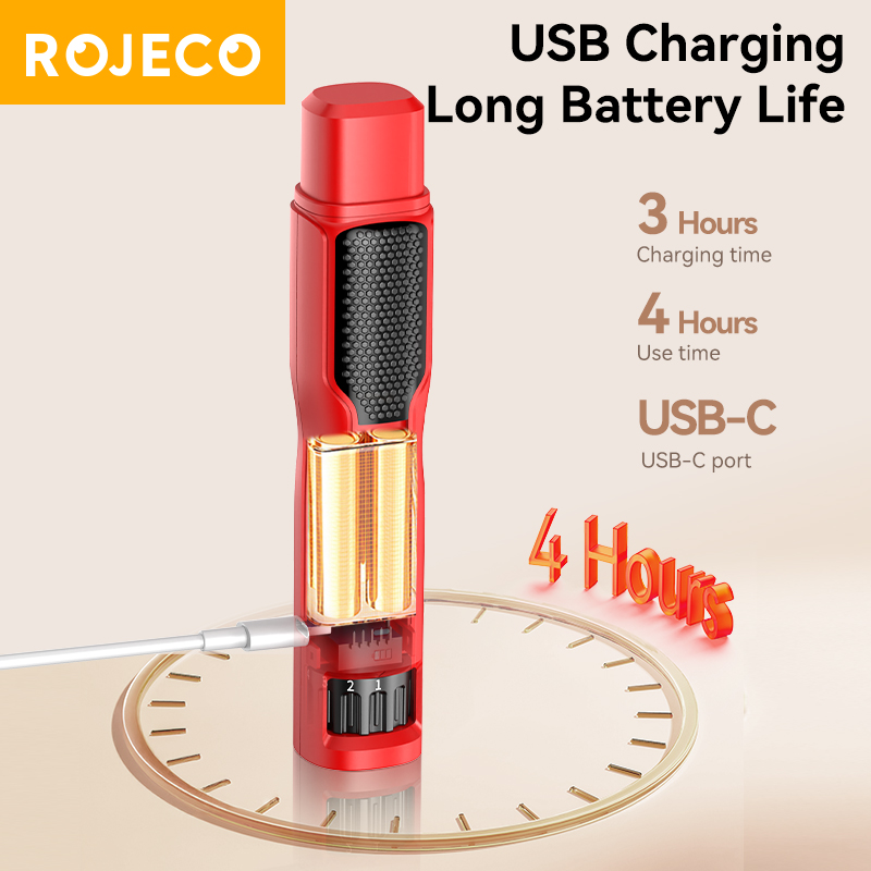 ROJECO-amoladora de uñas eléctrica para mascotas, cortaúñas recargable para perros y gatos, luz LED, garra para mascotas, accesorios para el cuidado de uñas