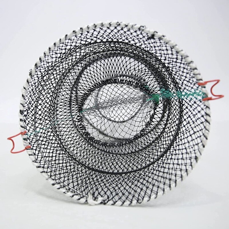 Fishing Bait Trap,Bait Crawfish Traps Spring Cage Portable Folded Cast Net Fishing Traps Net Fishing Accessories