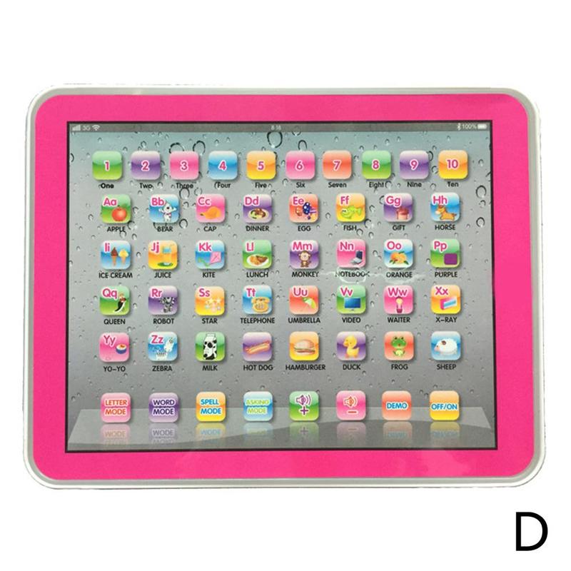 Girls Baby for Kid Electronic Touch Tablet Computer Children Tablet Pad Educational Learning Toys for Boys: red