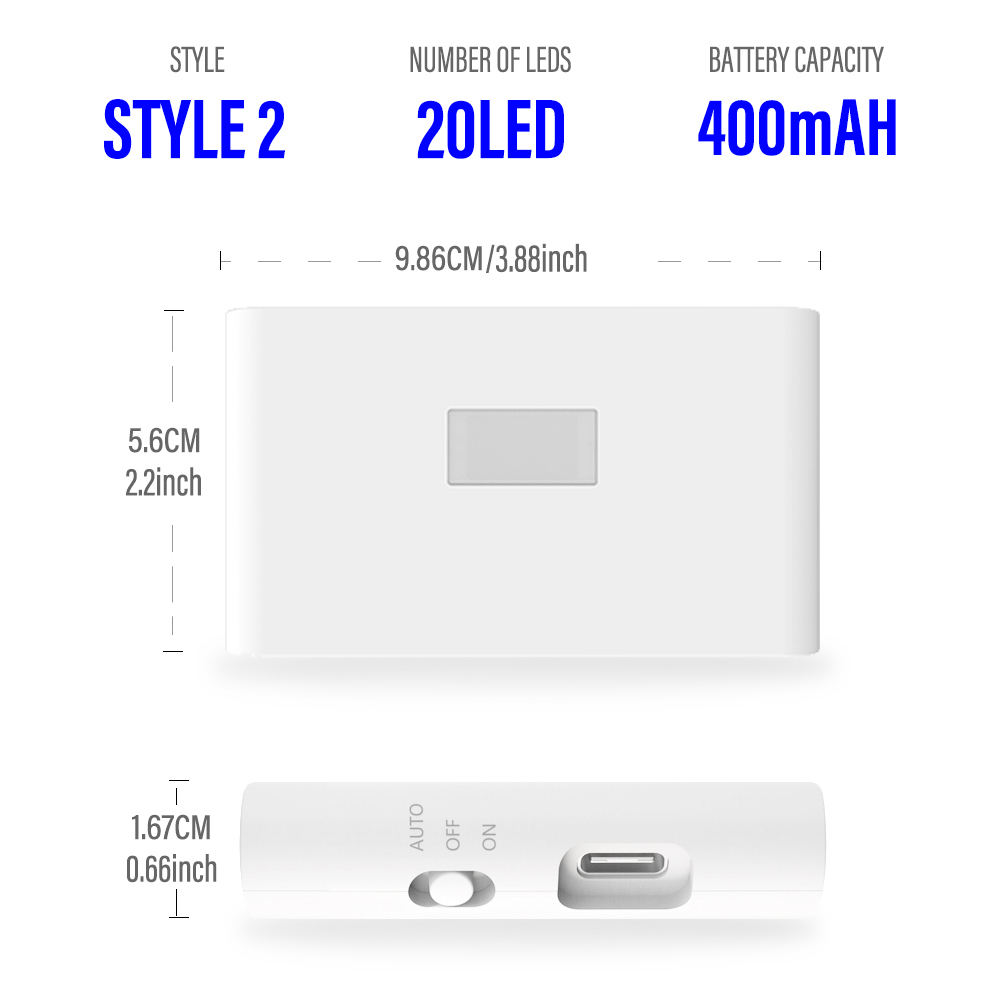LED Induktion Nachtlicht Drahtlose USB Ladung Menschlichen Körper Induktion Zauberstab Licht Schlafzimmer Korridor Schrank Badezimmer Nachtlicht: Weiß / Braun