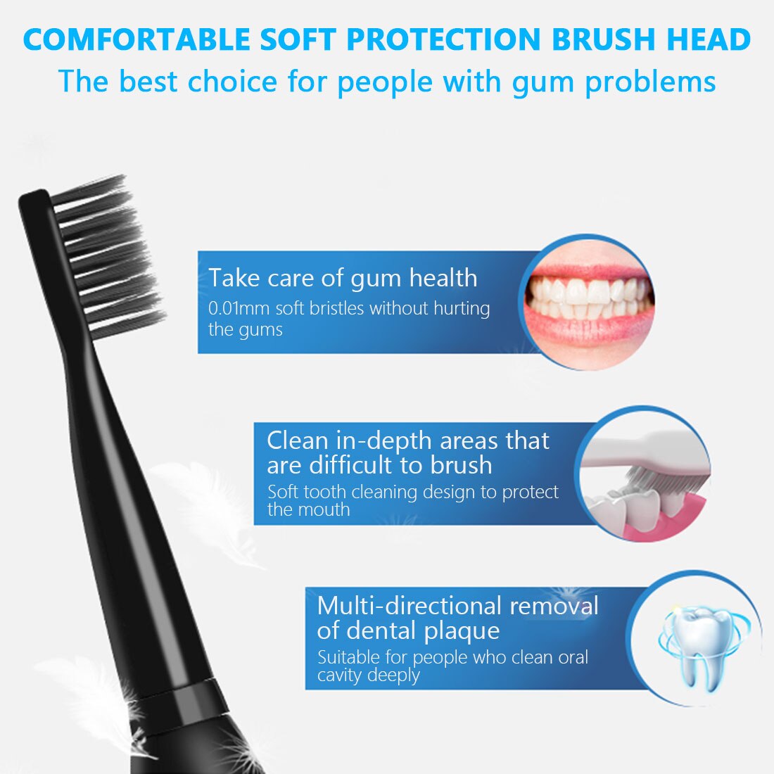 4pcs/lot Ultrasonic Electric Toothbrush Heads Replacement Brush Heads For Ultrasonic electric Toothbrush Whitening Teeth Brush