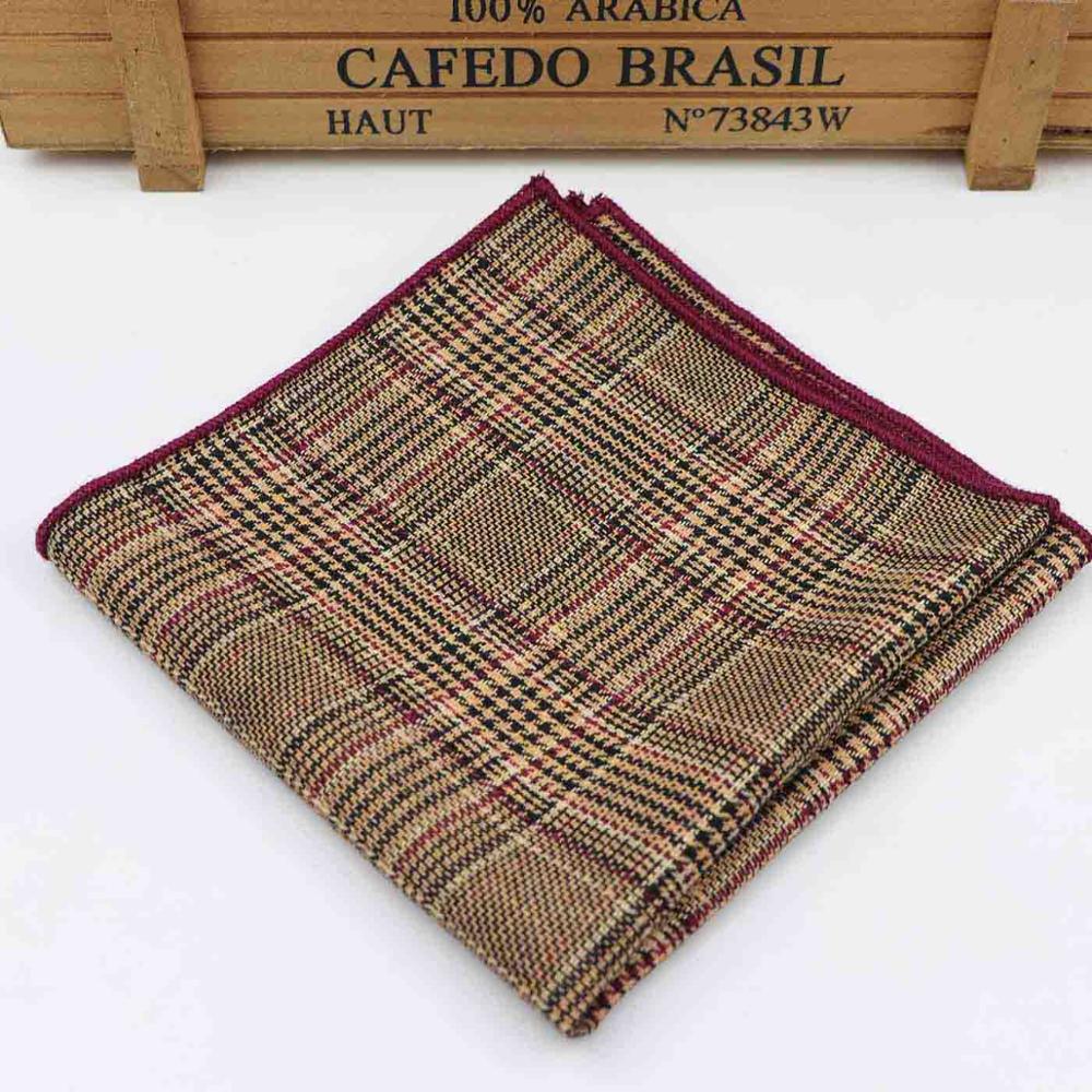 Striped Hankerchief Scarves Vintage Cotton Hankies Plaid Men's Pocket Square Handkerchiefs: 7