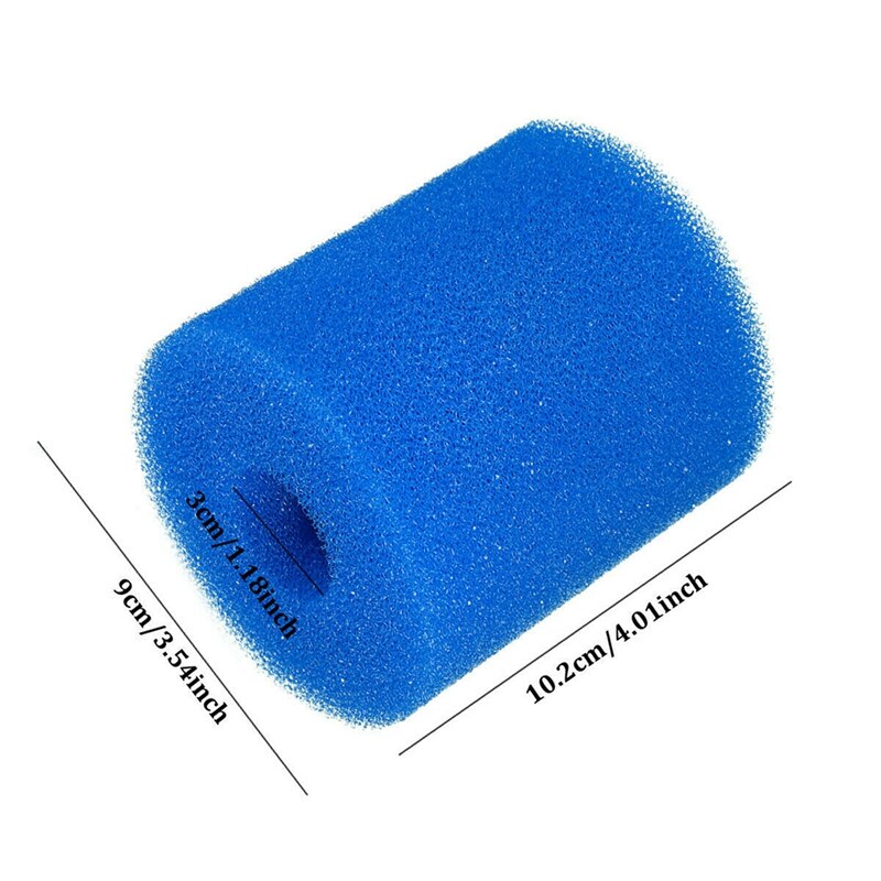 Recambio de esponja de filtro para Intex tipo H, Cartucho de esponja lavable y reutilizable para piscina, 10 Uds.