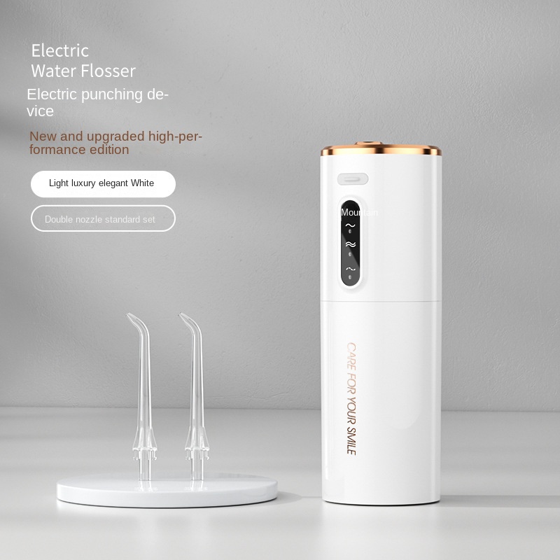 2023 neue Tragbare Wasser Zahnseide USB Aufladbare Munddusche 280 ML Elektrische Zahn Reinigung Gerät 3 Modi Wasserdichte Irrigator: Weiß