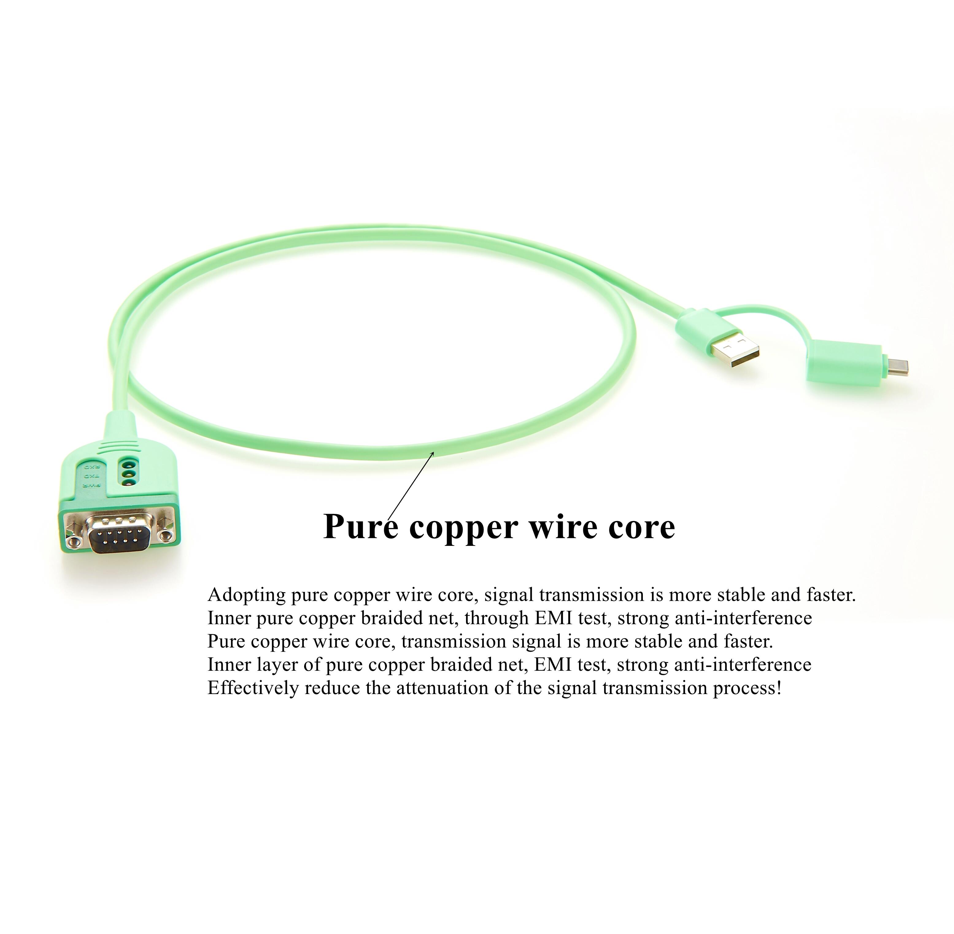 USB To RS232 Serial Cable USB Type C to RS232 DB9 Male Serial Port Adapter Cable with FTDI Chipset Type A to RS232 Converter
